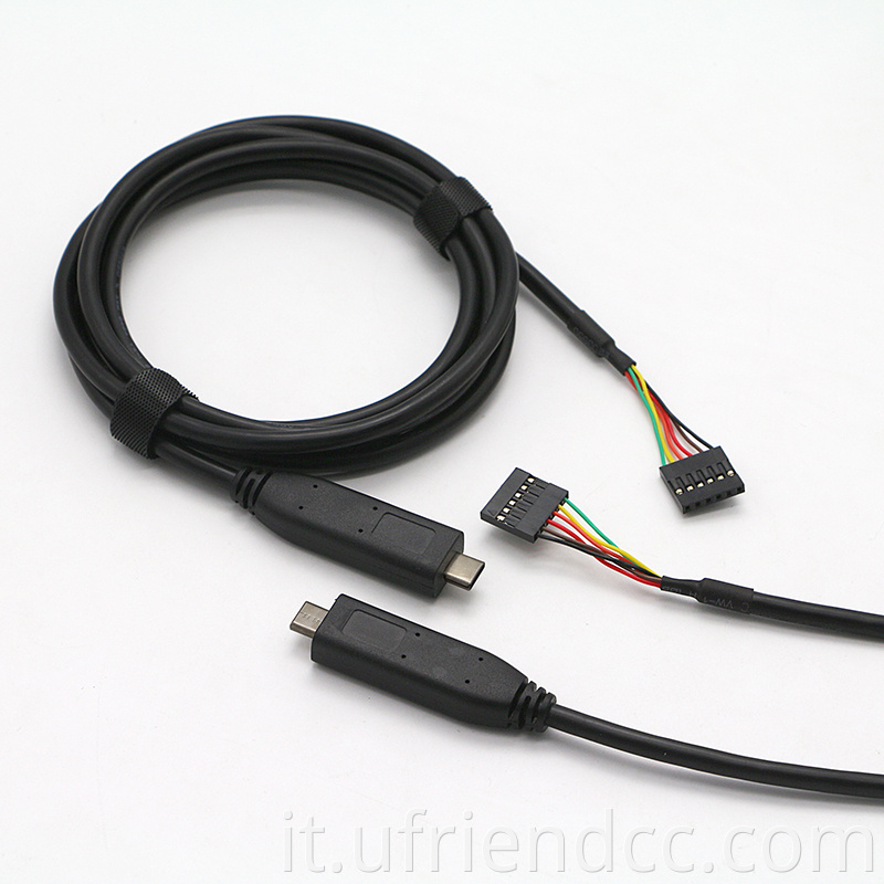 Aggiornamento personalizzato 5V 3.3V FTDI FT232RL Tipo USB C a UART TTL Convertitore seriale Cavo